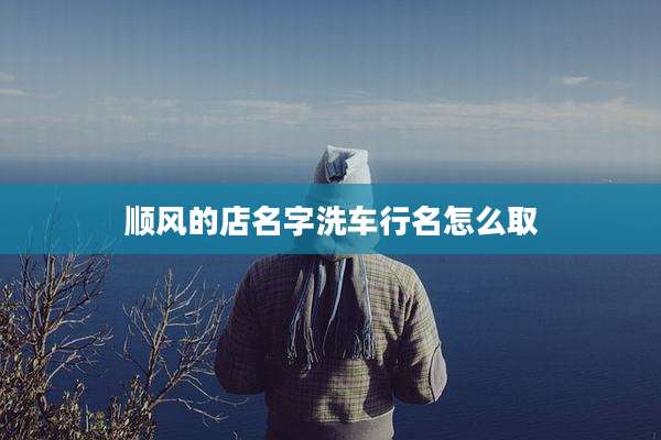 顺风的店名字洗车行名怎么取
