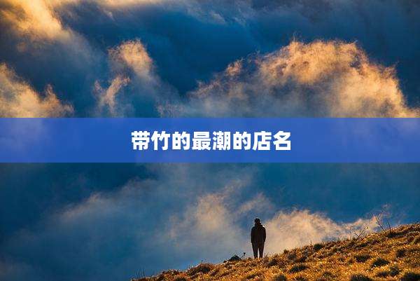 带竹的最潮的店名