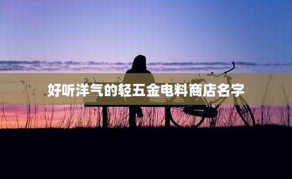 好听洋气的轻五金电料商店名字