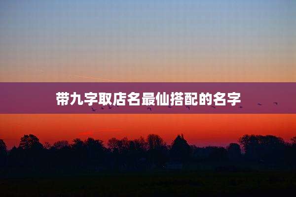带九字取店名最仙搭配的名字