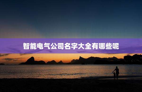 智能电气公司名字大全有哪些呢