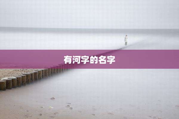 有河字的名字