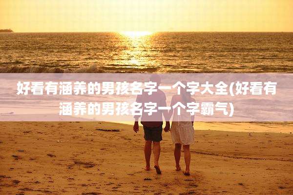 好看有涵养的男孩名字一个字大全(好看有涵养的男孩名字一个字霸气)