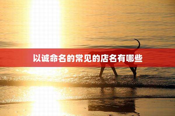 以诚命名的常见的店名有哪些