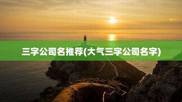 三字公司名推荐(大气三字公司名字)