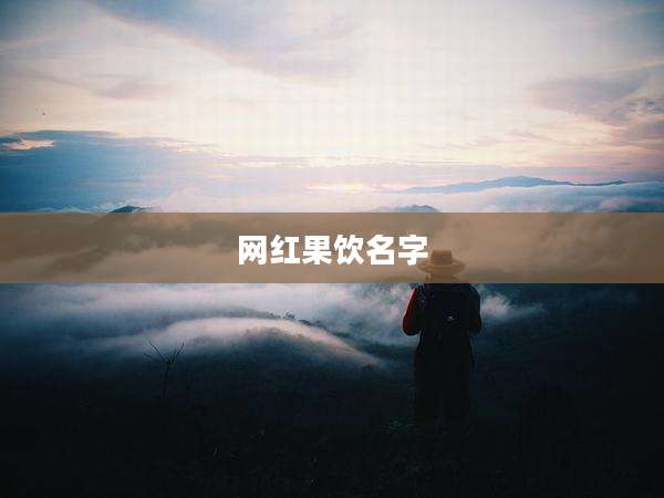 网红果饮名字