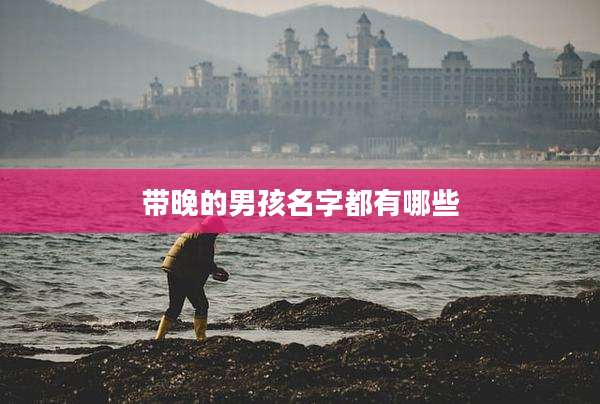 带晚的男孩名字都有哪些