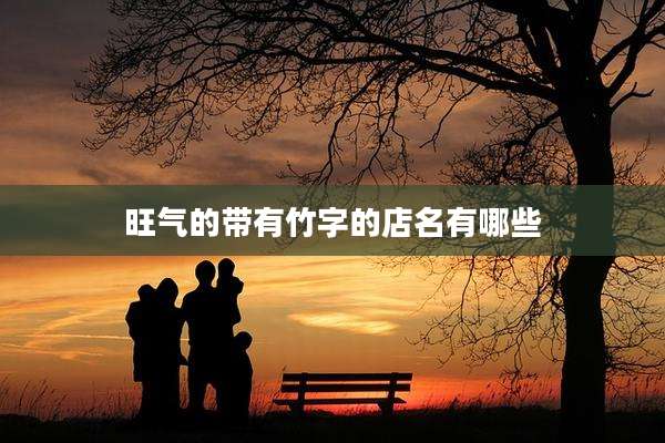 旺气的带有竹字的店名有哪些