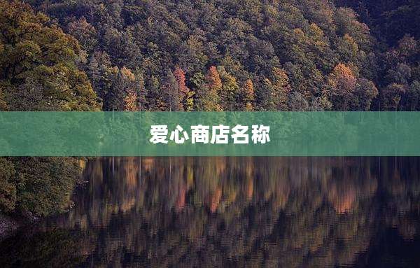 爱心商店名称