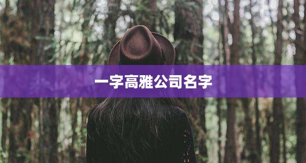 一字高雅公司名字