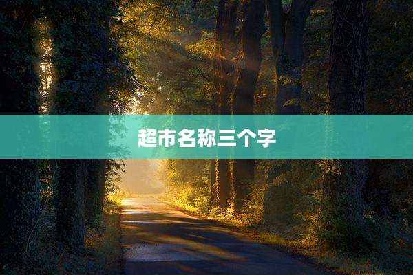 超市名称三个字