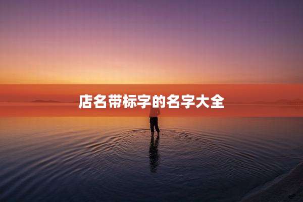 店名带标字的名字大全