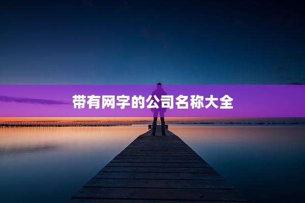 带有网字的公司名称大全
