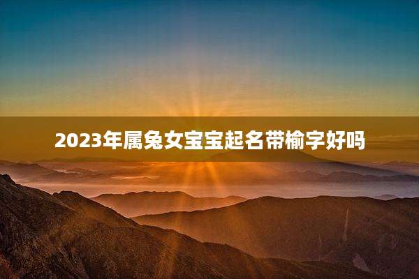 2023年属兔女宝宝起名带榆字好吗