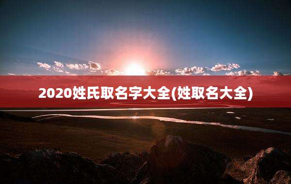 2020姓氏取名字大全(姓取名大全)
