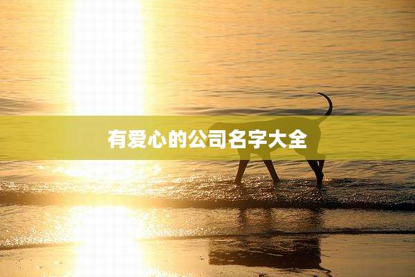 有爱心的公司名字大全