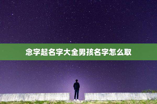 念字起名字大全男孩名字怎么取