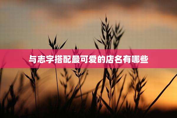 与志字搭配最可爱的店名有哪些