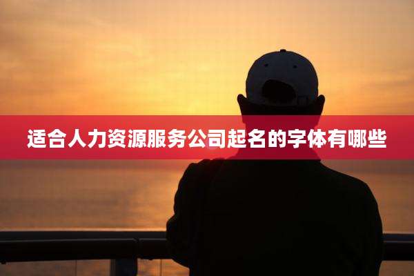 适合人力资源服务公司起名的字体有哪些
