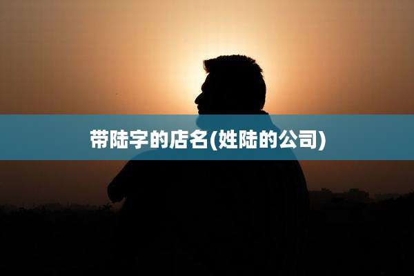 带陆字的店名(姓陆的公司)