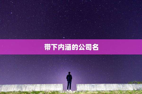 带下内涵的公司名