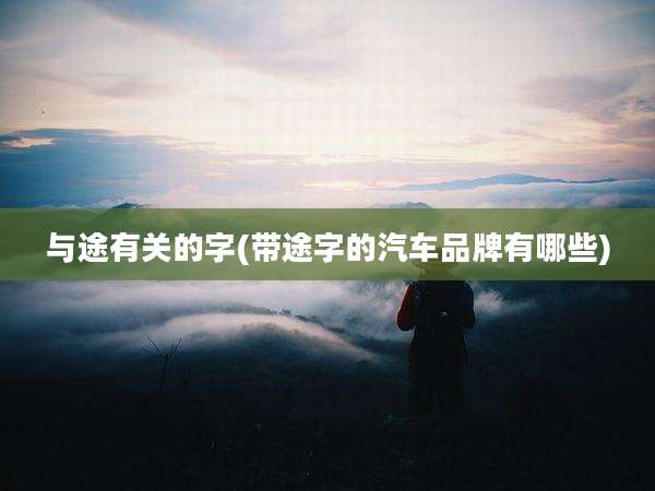 与途有关的字(带途字的汽车品牌有哪些)