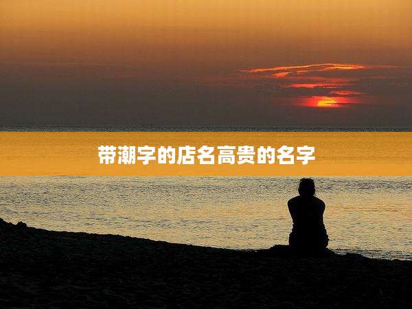带潮字的店名高贵的名字