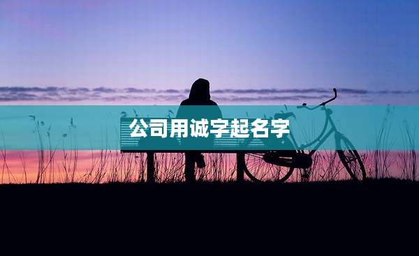 公司用诚字起名字