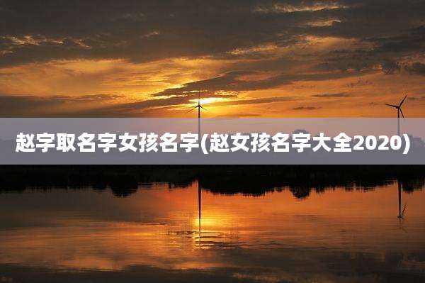 赵字取名字女孩名字(赵女孩名字大全2020)