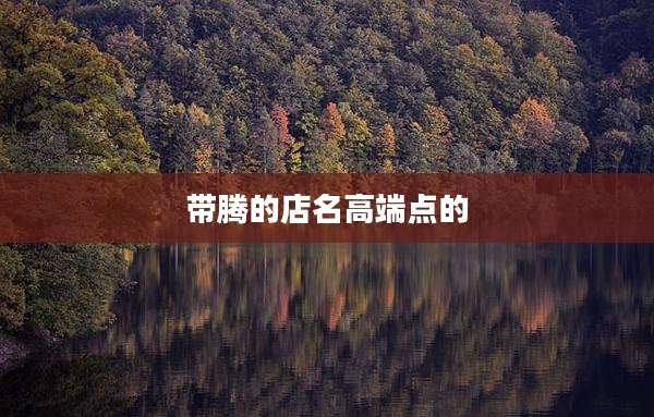 带腾的店名高端点的