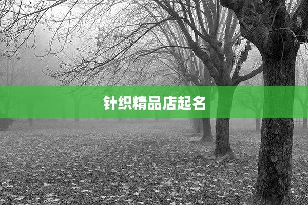 针织精品店起名