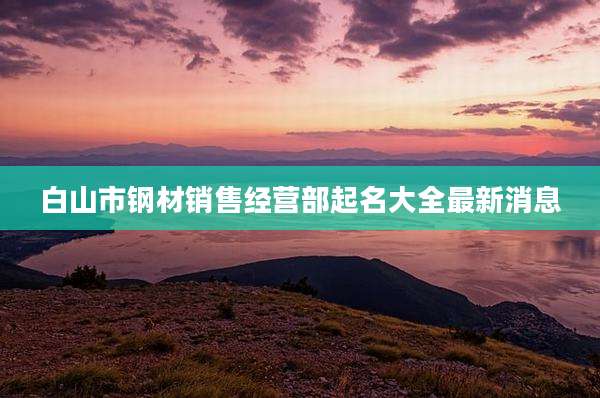白山市钢材销售经营部起名大全最新消息