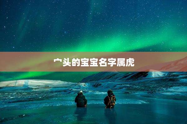 宀头的宝宝名字属虎