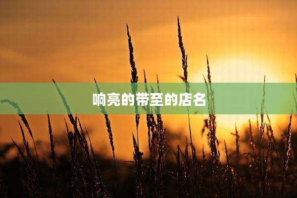响亮的带至的店名