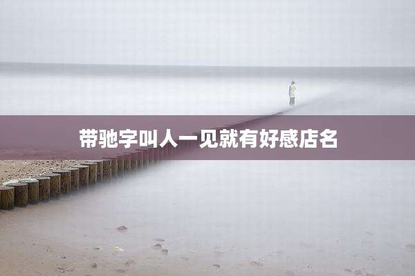 带驰字叫人一见就有好感店名
