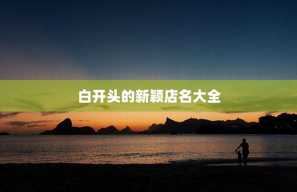 白开头的新颖店名大全