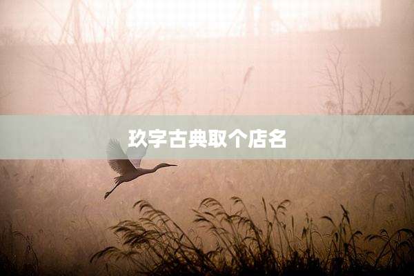 玖字古典取个店名