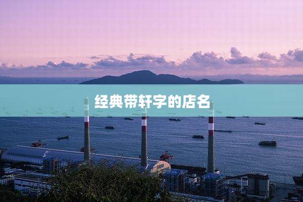 经典带轩字的店名