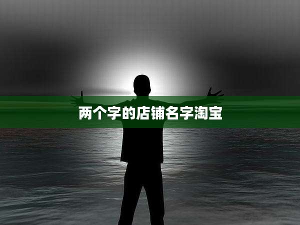 两个字的店铺名字淘宝