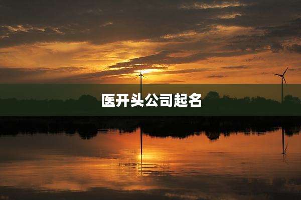 医开头公司起名