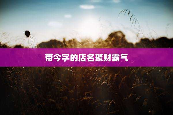 带今字的店名聚财霸气