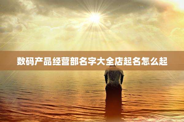 数码产品经营部名字大全店起名怎么起