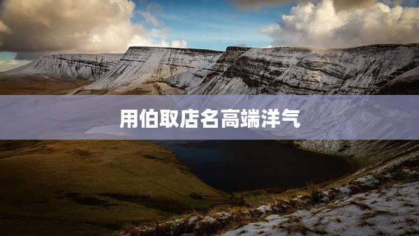 用伯取店名高端洋气