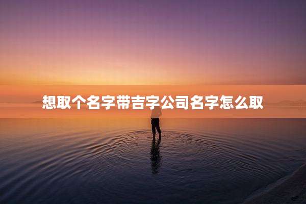 想取个名字带吉字公司名字怎么取