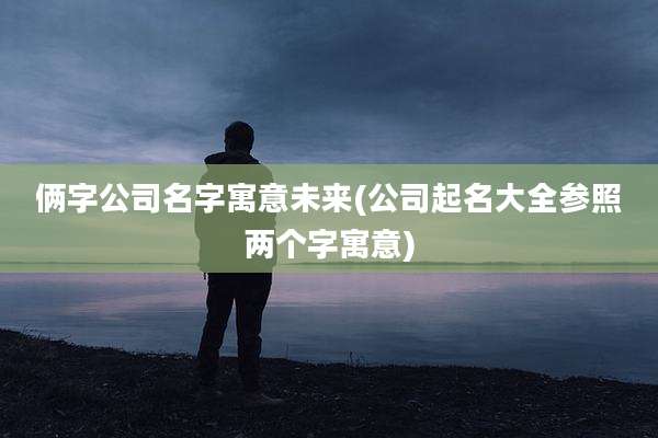 俩字公司名字寓意未来(公司起名大全参照两个字寓意)