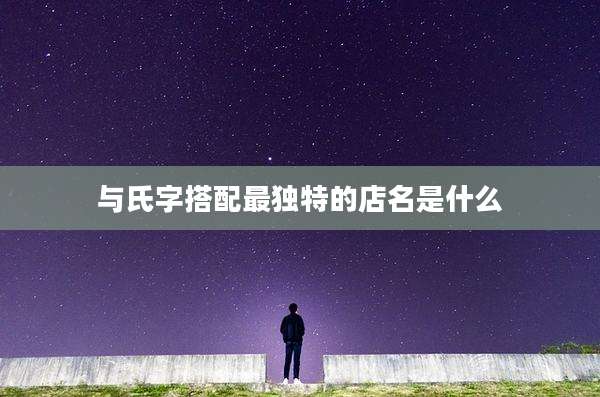 与氏字搭配最独特的店名是什么
