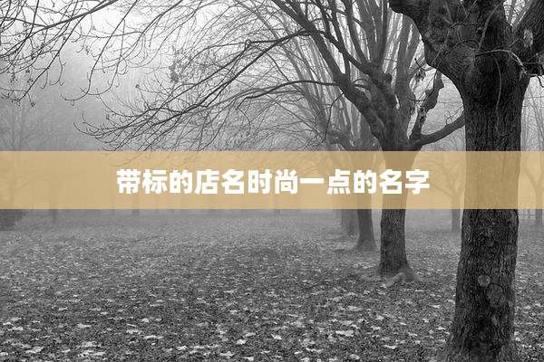 带标的店名时尚一点的名字