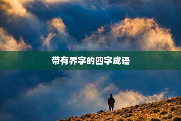 带有界字的四字成语