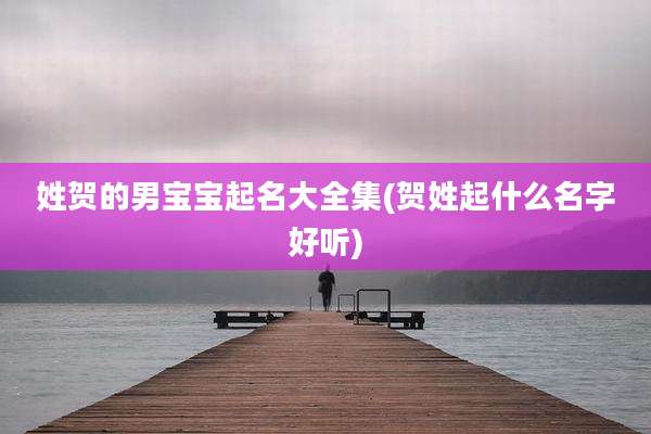 姓贺的男宝宝起名大全集(贺姓起什么名字好听)