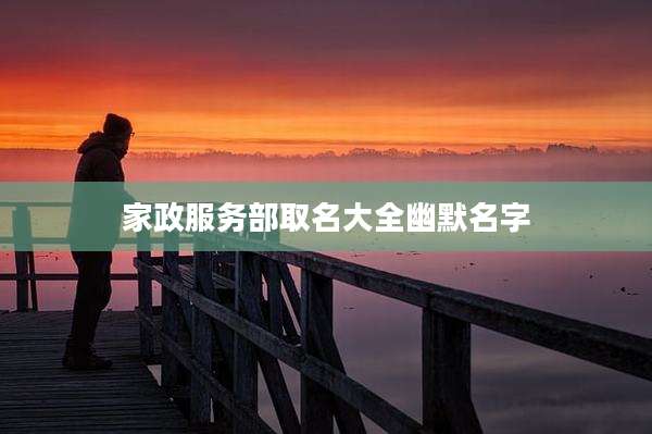 家政服务部取名大全幽默名字